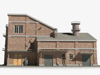  Factory xx21 Low-poly 3D model