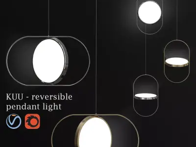 KUU reversible pendant light 3D model