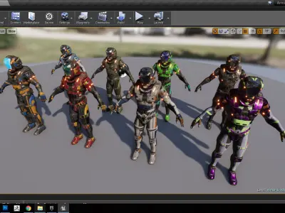 Armors Bundle 2 Low-poly 3D model