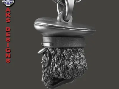 Animal Pendant jewelry Army captain Guerilla v150 3D print model