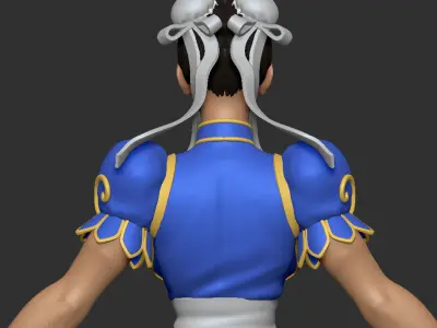 Chuli female character from street fighter 3D model