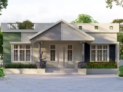 Single storey house design file for sale 3D model