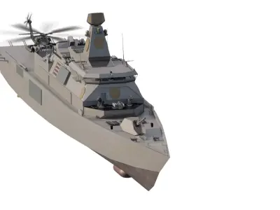 US NAVY STEALTH CORVETTE 3D model