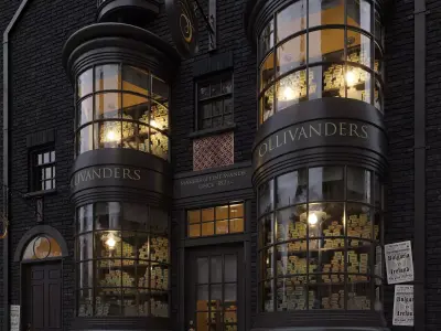Ollivanders Wand Shop from Harry Potter 3D model