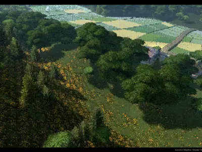 Retro Rice Field Low-poly 3D model