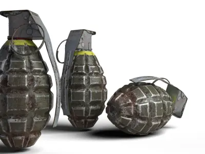Grenade army MK 2 3d model  Low-poly 3D model