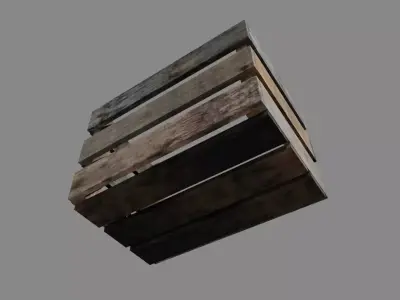 Wooden Crate for Fruits Vegetables - Caixote de Madeira Frutas Low-poly 3D model