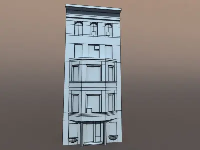 Apartment House 76 Low-poly 3D model