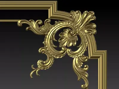 Furniture Pattern of wall and door room  3D model