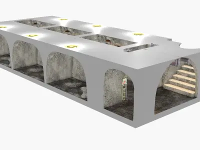 Jabbas Throne Room - Set 7D - Prison Area 1-18 scale 3D print model