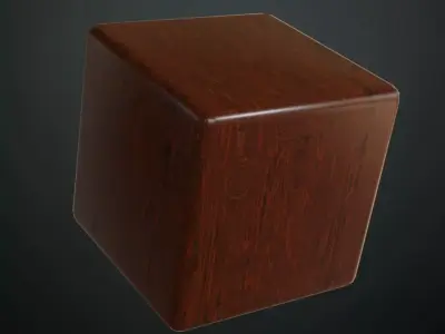 Polished Dark Rosewood Surface PBR Texture