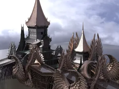 Asian Themed emperor pack 3D model