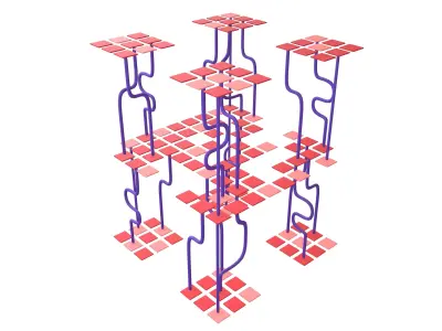 AI Generative Network Icon v1 002 Low-poly 3D model