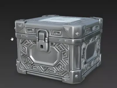 Sci-Fi Biometric Data Container 3D Model Low-poly 3D model