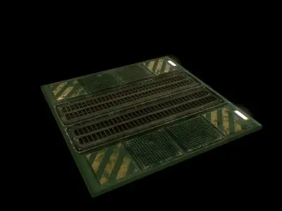 Sci-Fi Floor-panel Low-poly 3D model