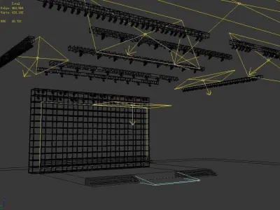 Stage party concert fashion catwalk T station  19 3D model