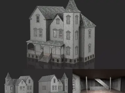 Old Abandoned House 5 3D model