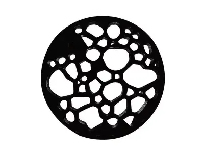 Voronoi Circle Wall Mount 3D 3D print model