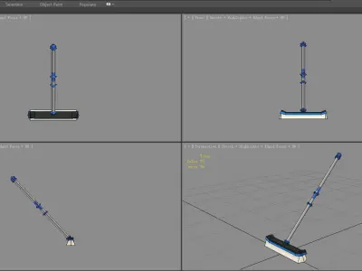 Cartoon mop Low-poly 3D model