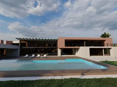 Casa Scene-villa-modern house 3D model 79