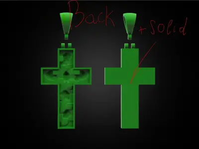 Cross with skulls light version 3D print model