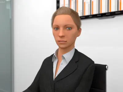  Professional Businesswoman Rigged for Cinema 4D 