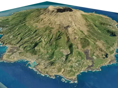 Miyake Island 3d model terrain 3D model