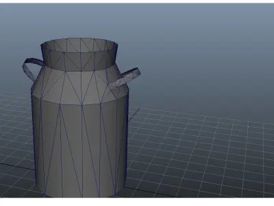  farm can lowpoly Low-poly 3D model