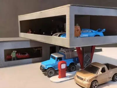 Garage Showroom for 1 64 diecast 3D print model