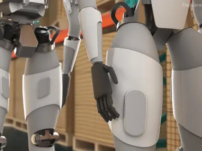  Autonomous Robot Leg Assembly with Hip Module 