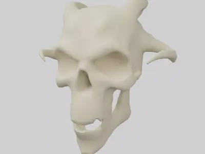 Demon Skull v1 001 Low-poly 3D model