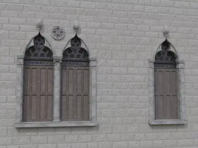 Medieval windows 3D model
