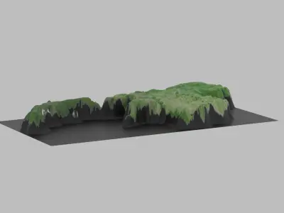 Thailand Map Country Low-poly 3D model