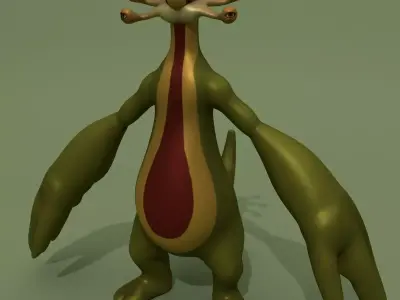 Cartoon Monster Camomile 3D model