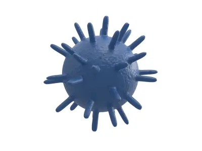 Virus v2 001 Low-poly 3D model