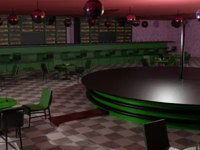Night Club Low-poly 3D model