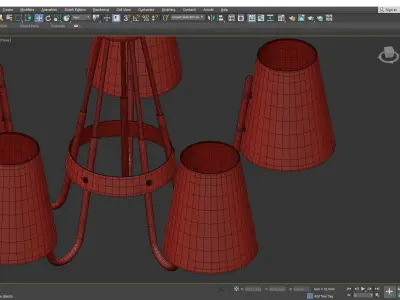 Aston Chandelier Low-poly 3D model