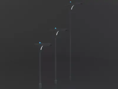 Futuristic Street Lamp 3D model
