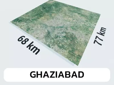 Ghaziabad India City Landscape 3D Model 3D model