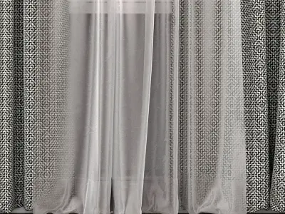 Curtain Set 493C 3D model