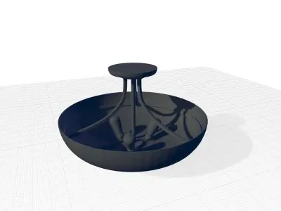 Farrell Light Simple Bowl Semi Flush Mount 3D model