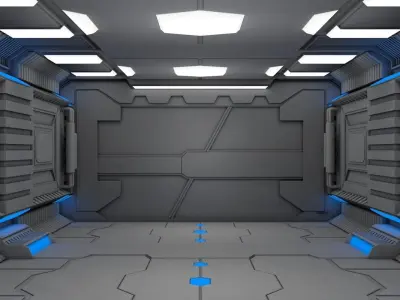  Sci Fi Corridor 3D model purchase