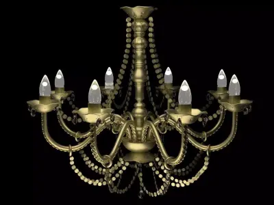 CHANDELIER gold 3D model