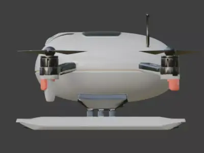 Futuristic Cartoon Surveillance Drone 3D Model Low-poly 3D model
