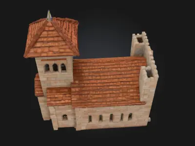 Stone Chapel Replica  Faith Carved in Stone 3D model