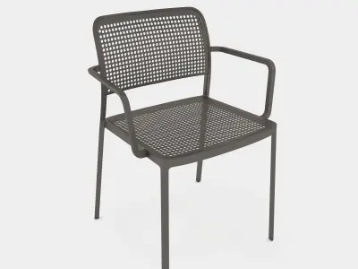 Aluminium armchair for interior and exterior 3D model