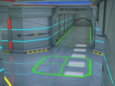Sci Fi Coridor 3D model