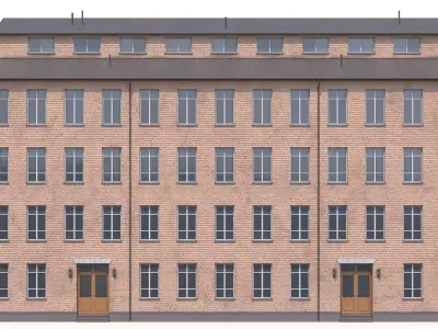 Residential Building PBR Low-poly 3D model