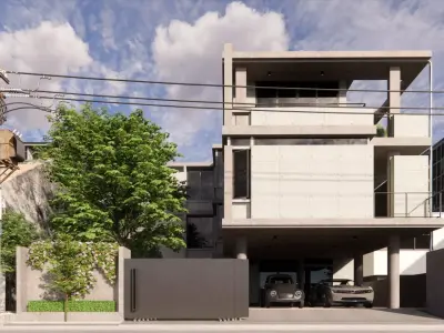 Tropical House Exterior and Interior Scene 3D model Low-poly 3D model