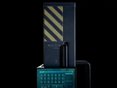 Sci-fi Station PBR Low-poly 3D model